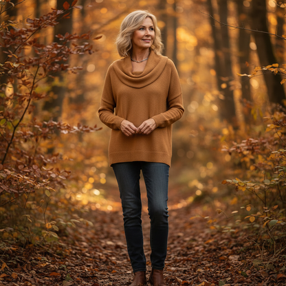 LIV | STICKAD TRÖJA MED KRAGE