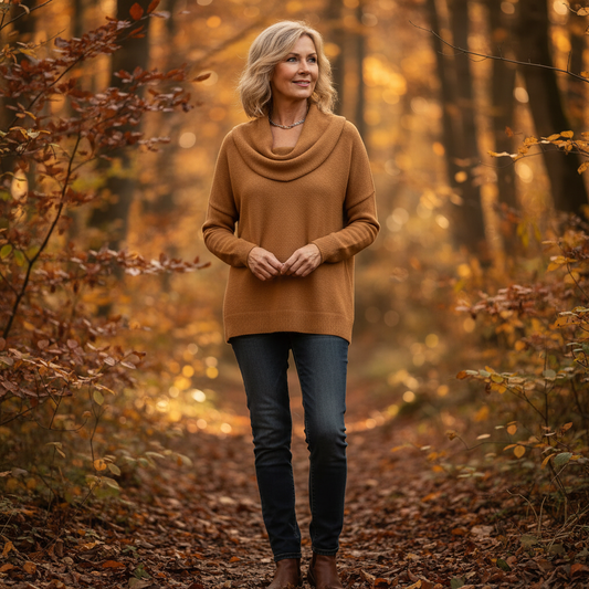 LIV | STICKAD TRÖJA MED KRAGE