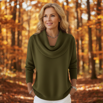 LIV | STICKAD TRÖJA MED KRAGE