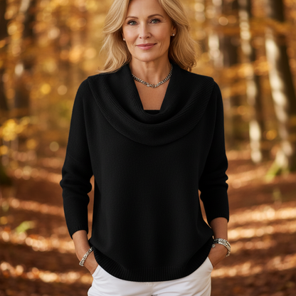 LIV | STICKAD TRÖJA MED KRAGE